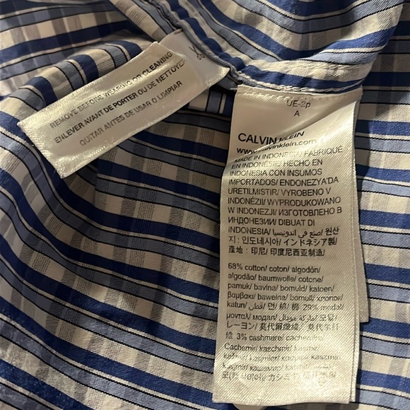 Calvin Klein Button Down blue checkered  Sz XL - Picture 11 of 12